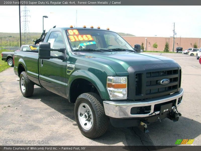 Forest Green Metallic / Camel 2009 Ford F250 Super Duty XL Regular Cab 4x4