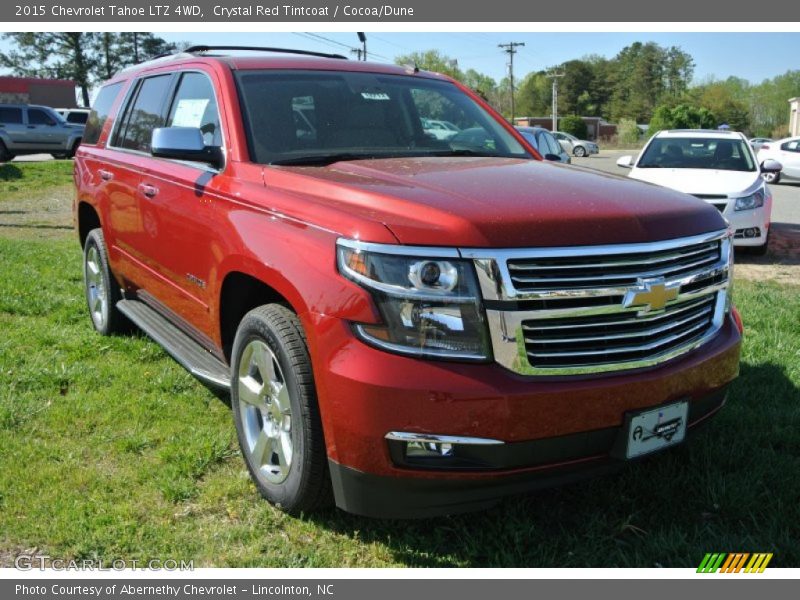 Crystal Red Tintcoat / Cocoa/Dune 2015 Chevrolet Tahoe LTZ 4WD