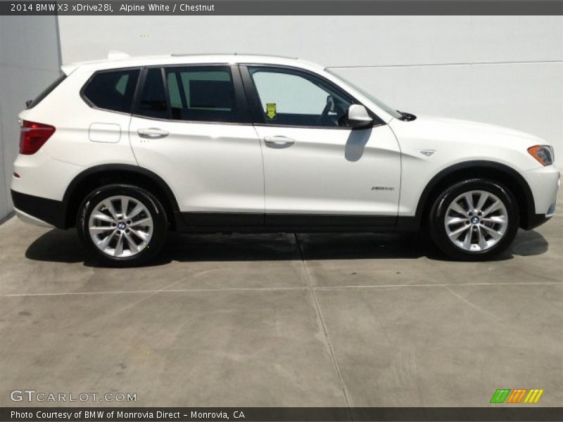 Alpine White / Chestnut 2014 BMW X3 xDrive28i