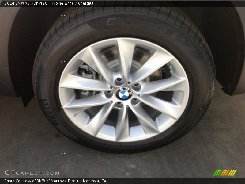 Alpine White / Chestnut 2014 BMW X3 xDrive28i