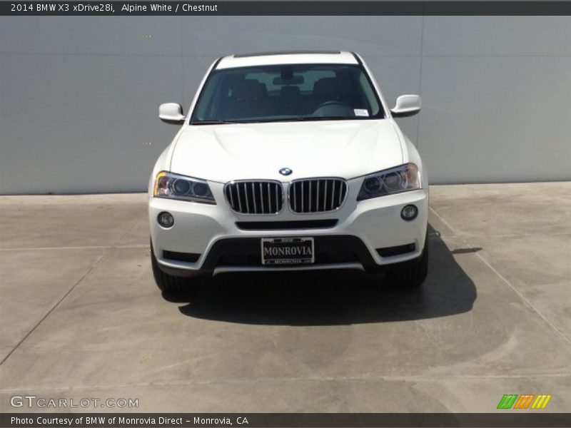 Alpine White / Chestnut 2014 BMW X3 xDrive28i