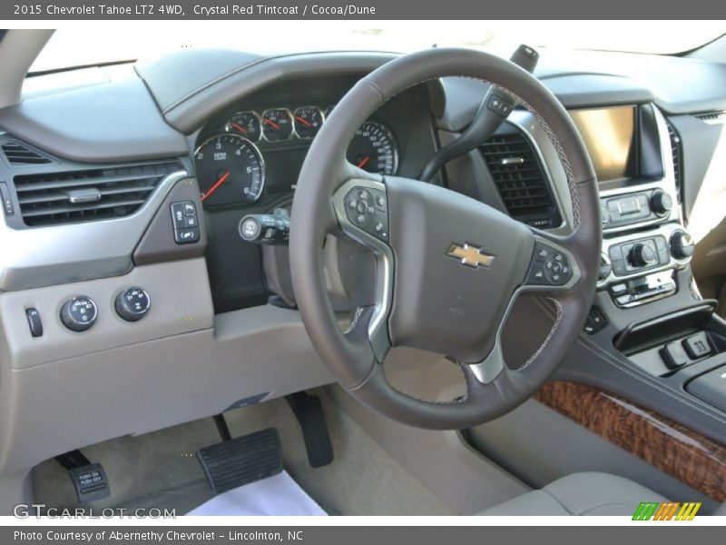 Crystal Red Tintcoat / Cocoa/Dune 2015 Chevrolet Tahoe LTZ 4WD