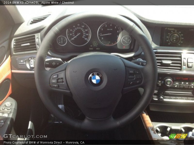 Alpine White / Chestnut 2014 BMW X3 xDrive28i