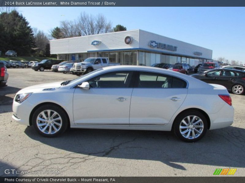 White Diamond Tricoat / Ebony 2014 Buick LaCrosse Leather