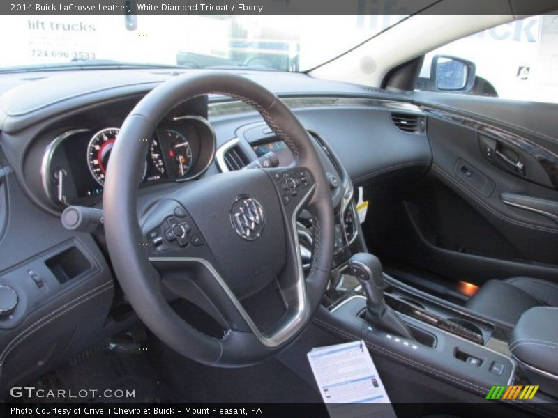 White Diamond Tricoat / Ebony 2014 Buick LaCrosse Leather