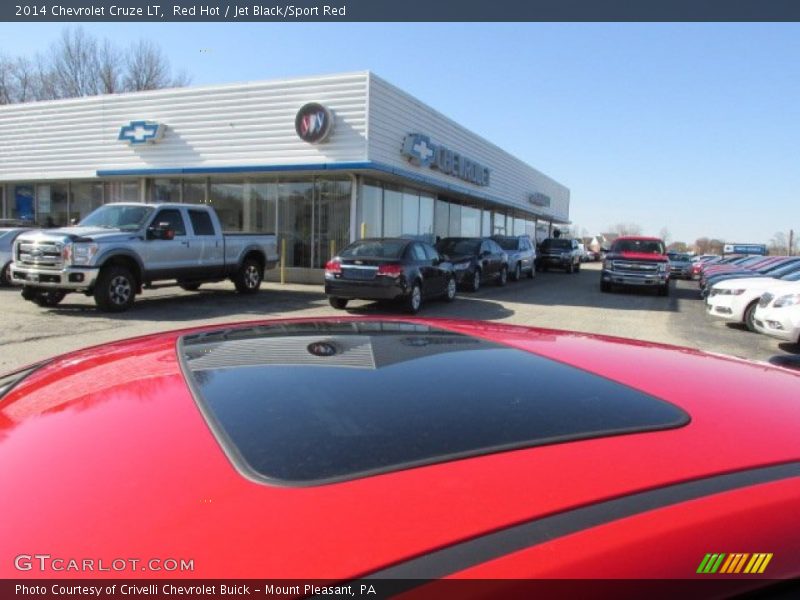 Red Hot / Jet Black/Sport Red 2014 Chevrolet Cruze LT