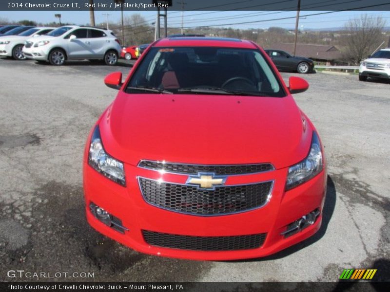 Red Hot / Jet Black/Sport Red 2014 Chevrolet Cruze LT