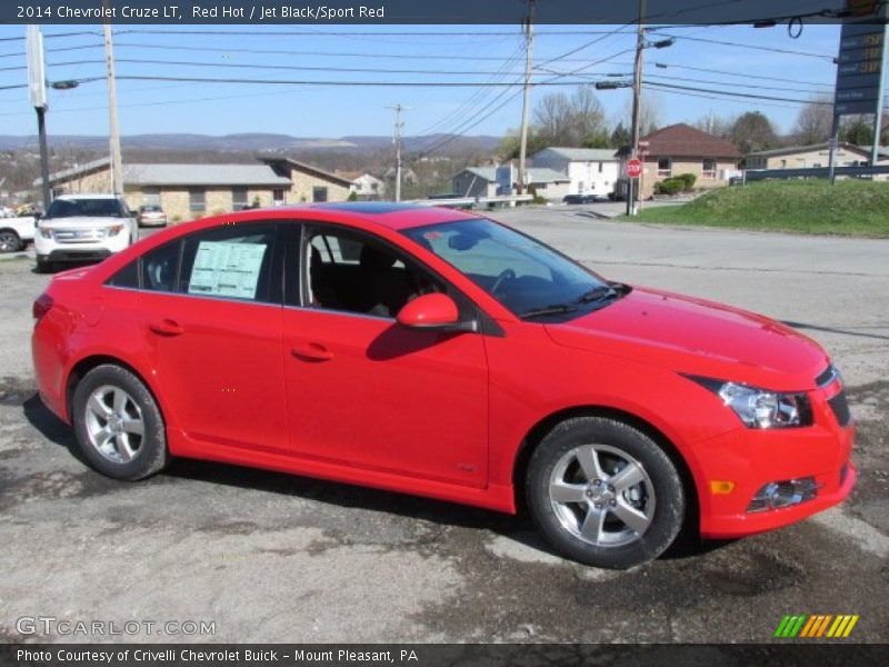 Red Hot / Jet Black/Sport Red 2014 Chevrolet Cruze LT