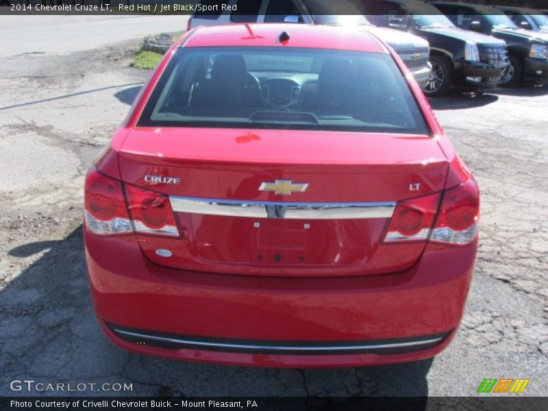 Red Hot / Jet Black/Sport Red 2014 Chevrolet Cruze LT