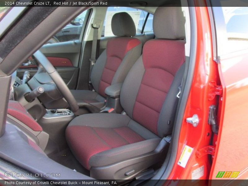 Red Hot / Jet Black/Sport Red 2014 Chevrolet Cruze LT