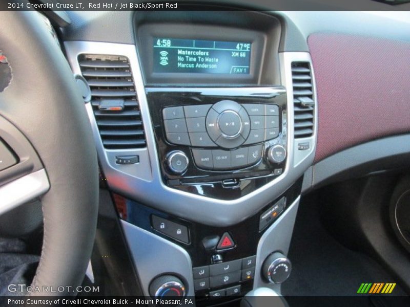 Red Hot / Jet Black/Sport Red 2014 Chevrolet Cruze LT