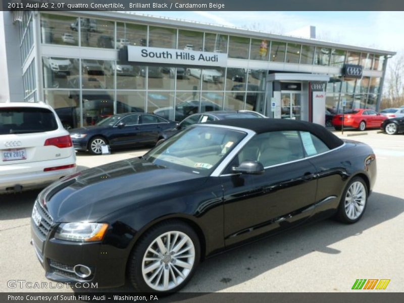 Brilliant Black / Cardamom Beige 2011 Audi A5 2.0T quattro Convertible