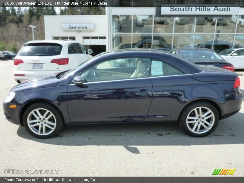 Thunder Blue / Cornsilk Beige 2009 Volkswagen Eos Lux