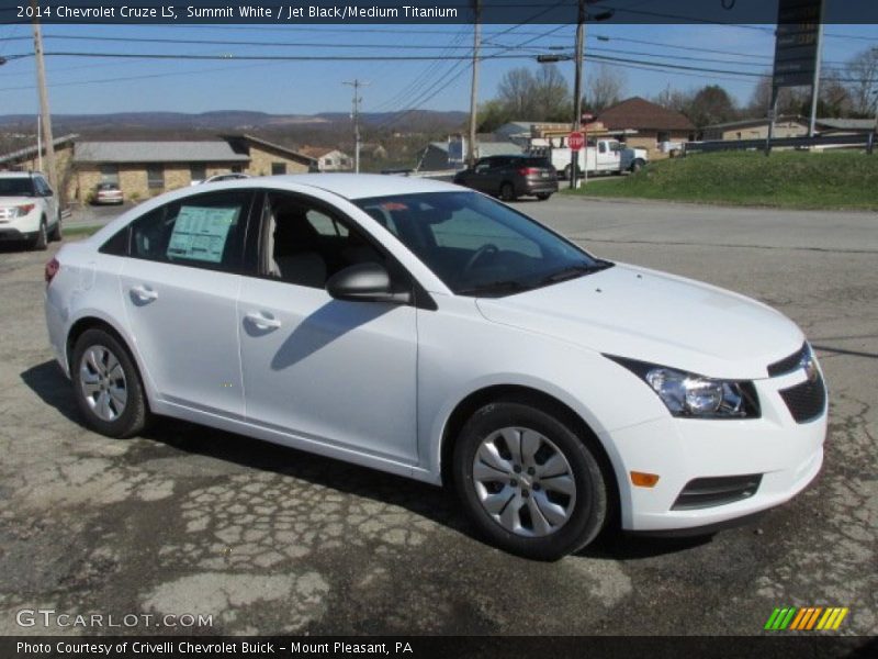 Summit White / Jet Black/Medium Titanium 2014 Chevrolet Cruze LS