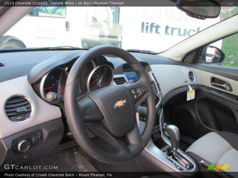 Summit White / Jet Black/Medium Titanium 2014 Chevrolet Cruze LS