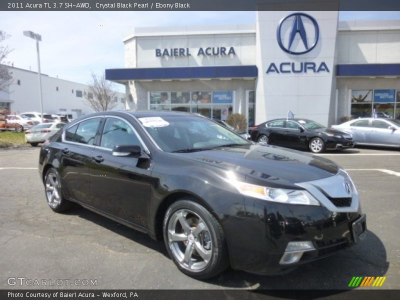 Crystal Black Pearl / Ebony Black 2011 Acura TL 3.7 SH-AWD