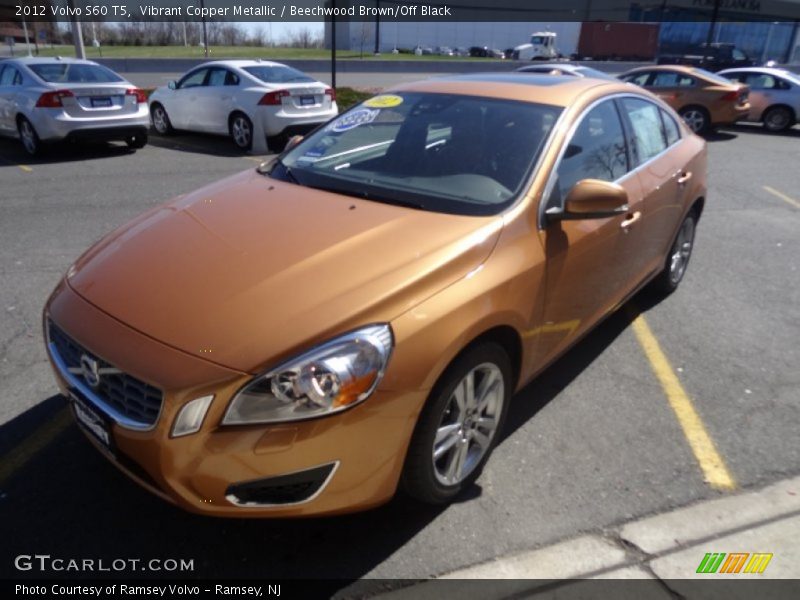 Vibrant Copper Metallic / Beechwood Brown/Off Black 2012 Volvo S60 T5