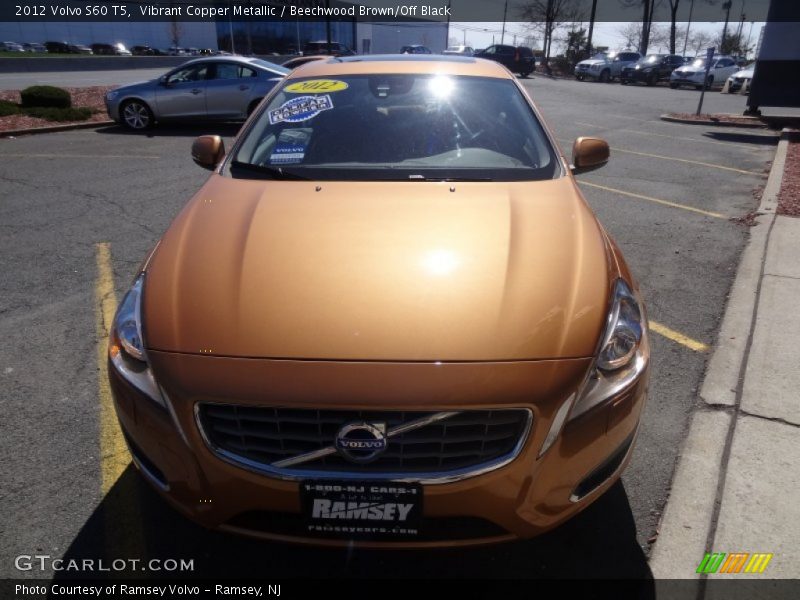 Vibrant Copper Metallic / Beechwood Brown/Off Black 2012 Volvo S60 T5