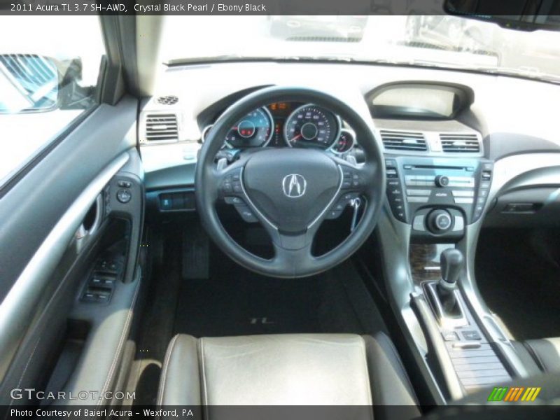 Crystal Black Pearl / Ebony Black 2011 Acura TL 3.7 SH-AWD