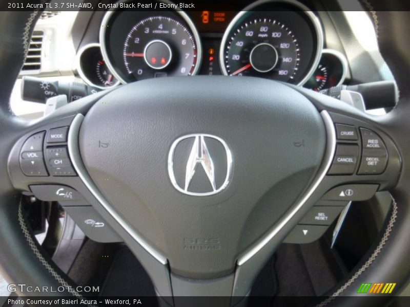 Crystal Black Pearl / Ebony Black 2011 Acura TL 3.7 SH-AWD