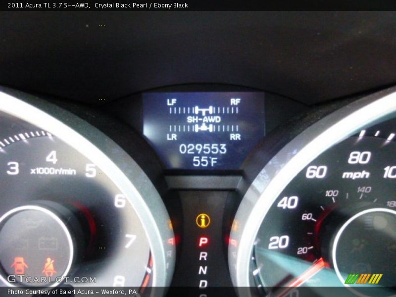 Crystal Black Pearl / Ebony Black 2011 Acura TL 3.7 SH-AWD