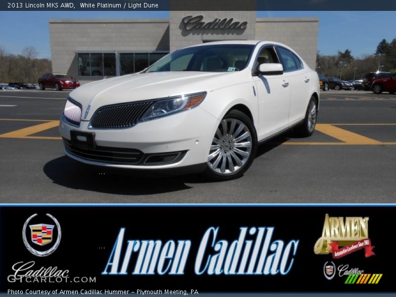 White Platinum / Light Dune 2013 Lincoln MKS AWD