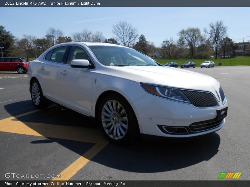 White Platinum / Light Dune 2013 Lincoln MKS AWD