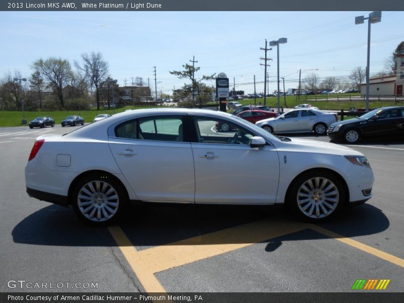 White Platinum / Light Dune 2013 Lincoln MKS AWD
