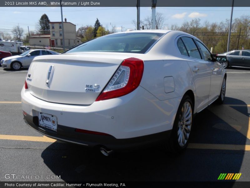 White Platinum / Light Dune 2013 Lincoln MKS AWD