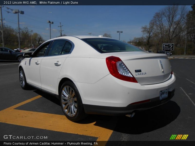 White Platinum / Light Dune 2013 Lincoln MKS AWD
