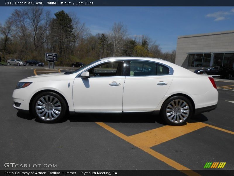 White Platinum / Light Dune 2013 Lincoln MKS AWD