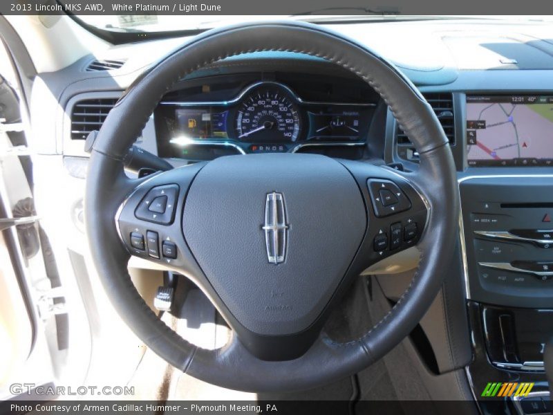 White Platinum / Light Dune 2013 Lincoln MKS AWD