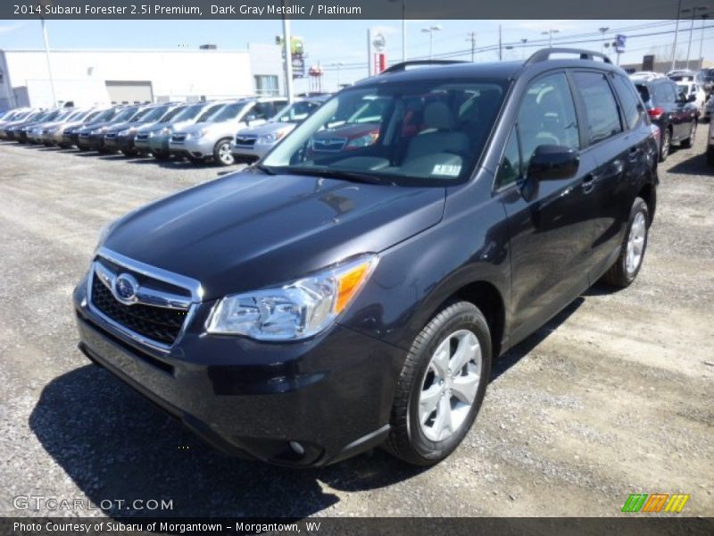 Dark Gray Metallic / Platinum 2014 Subaru Forester 2.5i Premium
