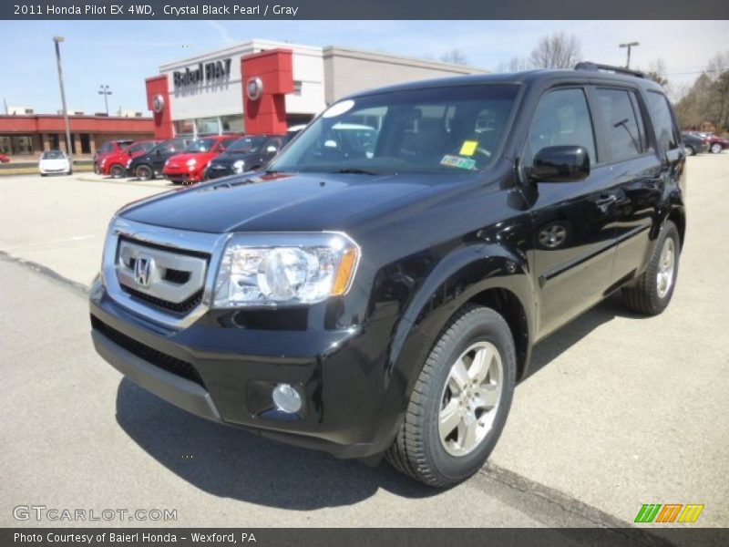 Crystal Black Pearl / Gray 2011 Honda Pilot EX 4WD