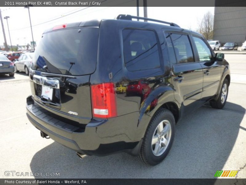 Crystal Black Pearl / Gray 2011 Honda Pilot EX 4WD
