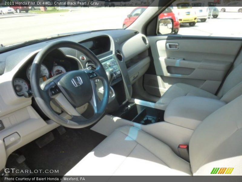 Crystal Black Pearl / Gray 2011 Honda Pilot EX 4WD