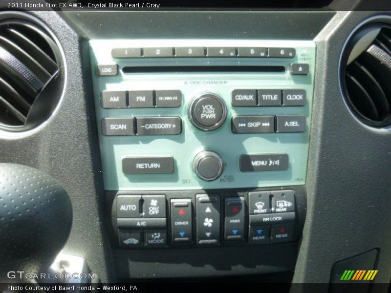 Crystal Black Pearl / Gray 2011 Honda Pilot EX 4WD