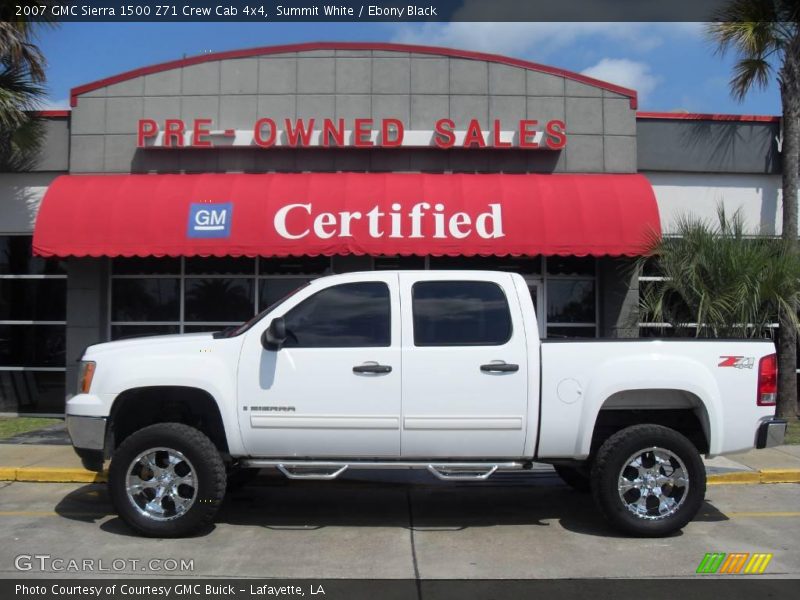 Summit White / Ebony Black 2007 GMC Sierra 1500 Z71 Crew Cab 4x4