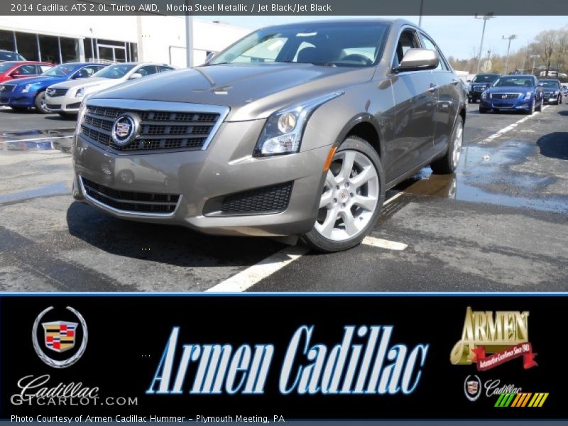 Mocha Steel Metallic / Jet Black/Jet Black 2014 Cadillac ATS 2.0L Turbo AWD