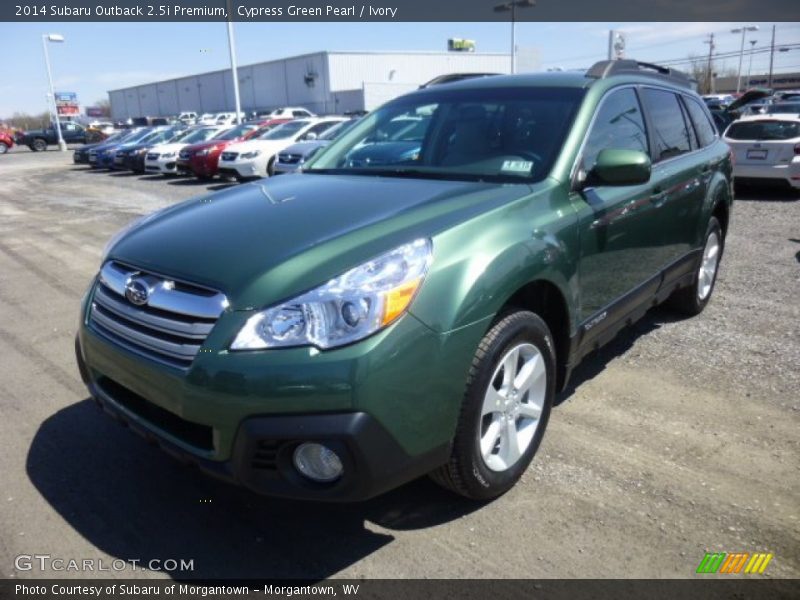 Cypress Green Pearl / Ivory 2014 Subaru Outback 2.5i Premium