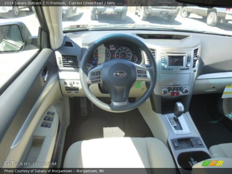 Cypress Green Pearl / Ivory 2014 Subaru Outback 2.5i Premium