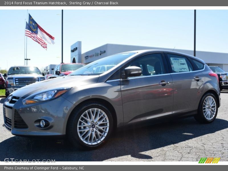 Sterling Gray / Charcoal Black 2014 Ford Focus Titanium Hatchback