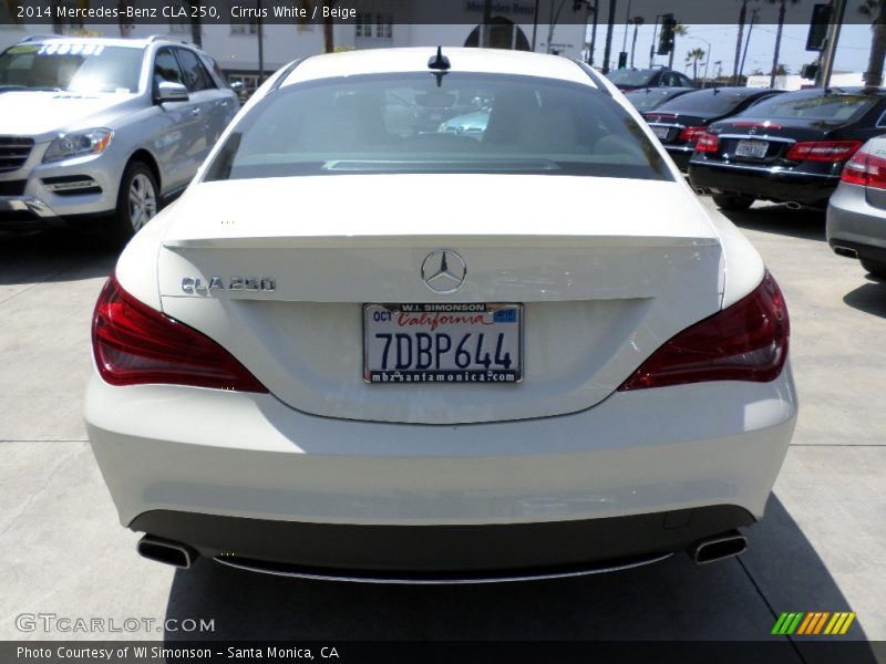 Cirrus White / Beige 2014 Mercedes-Benz CLA 250