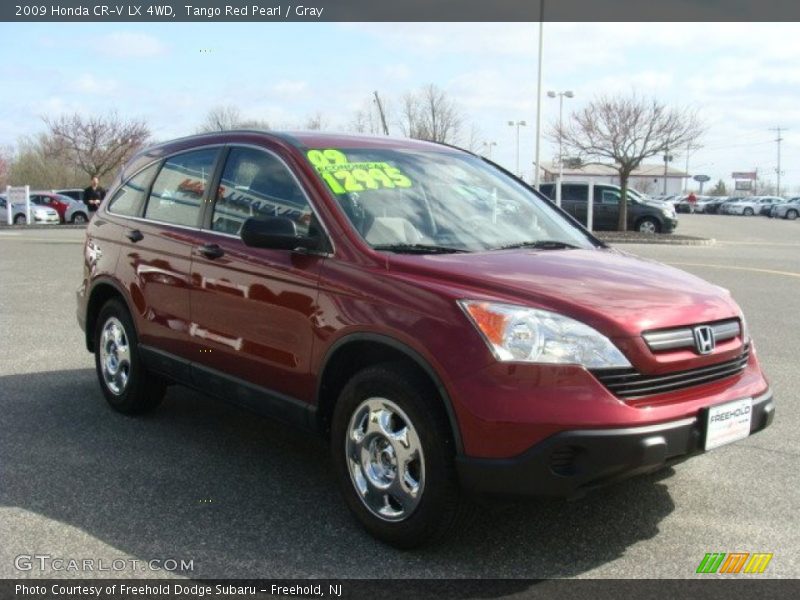 Tango Red Pearl / Gray 2009 Honda CR-V LX 4WD