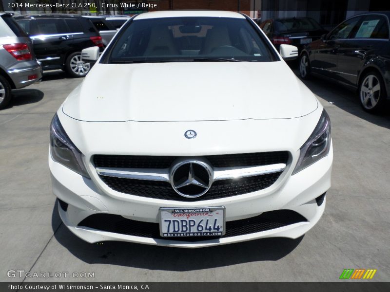 Cirrus White / Beige 2014 Mercedes-Benz CLA 250
