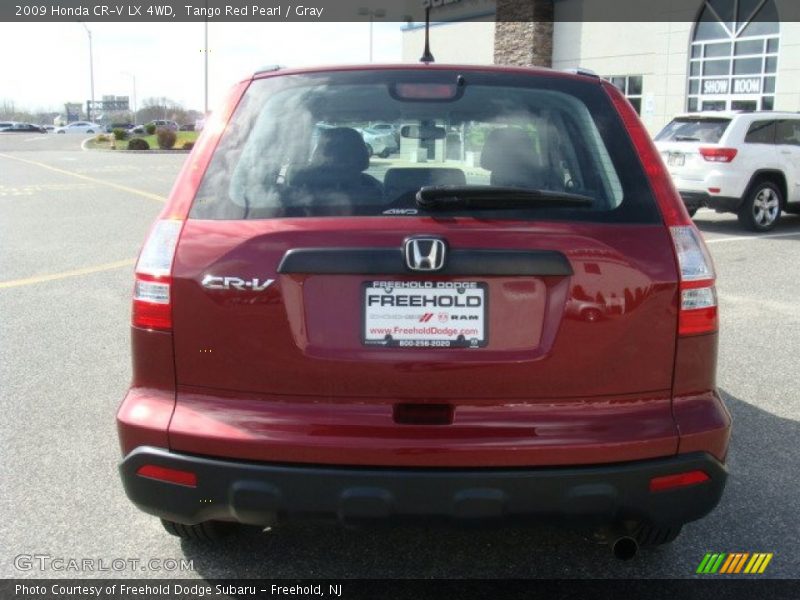 Tango Red Pearl / Gray 2009 Honda CR-V LX 4WD