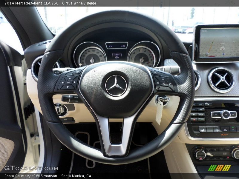 Cirrus White / Beige 2014 Mercedes-Benz CLA 250