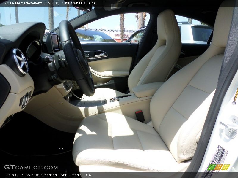 Cirrus White / Beige 2014 Mercedes-Benz CLA 250