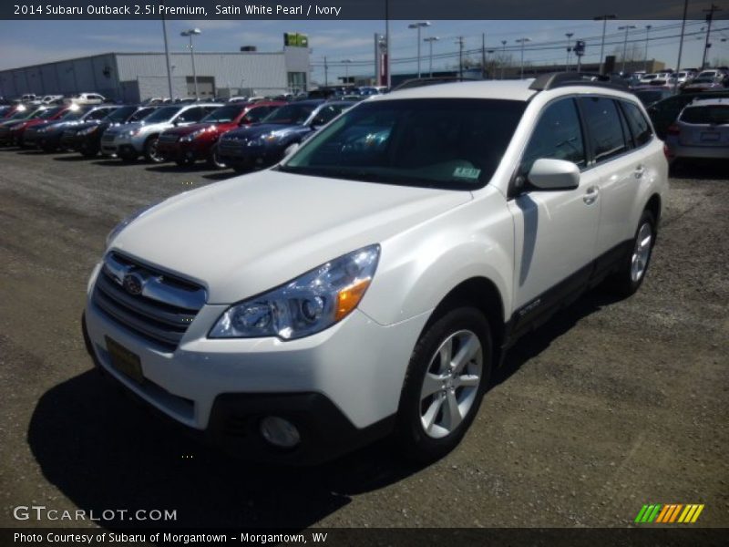Satin White Pearl / Ivory 2014 Subaru Outback 2.5i Premium