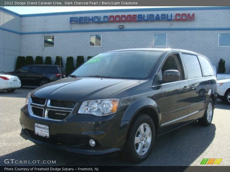 Dark Charcoal Pearl / Black/Light Graystone 2012 Dodge Grand Caravan Crew